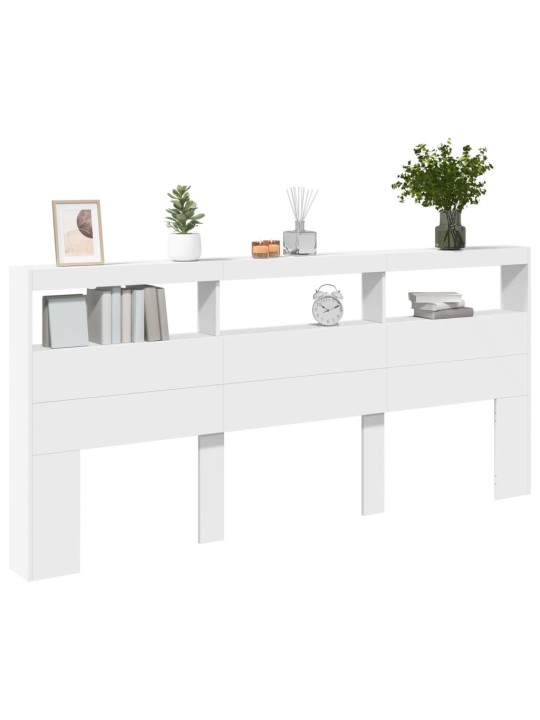 Galvgaļa skapis ar led, balts, 220x17x102 cm