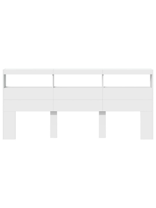 Galvgaļa skapis ar led, balts, 220x17x102 cm