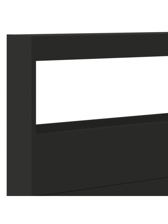 Galvgaļa skapis ar led, melns, 220x17x102 cm
