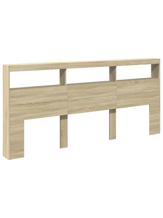 Galvgaļa skapis ar led, ozolkoka krāsa, 220x17x102 cm