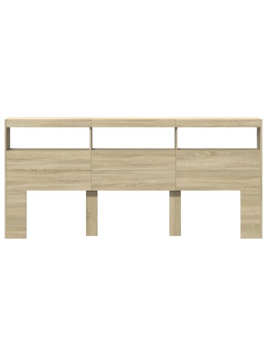 Galvgaļa skapis ar led, ozolkoka krāsa, 220x17x102 cm