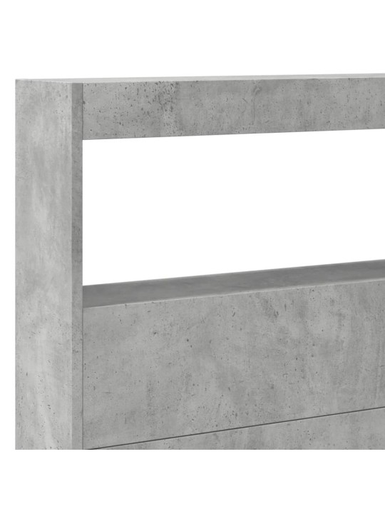 Galvgaļa skapis ar led, betona pelēks, 220x17x102 cm
