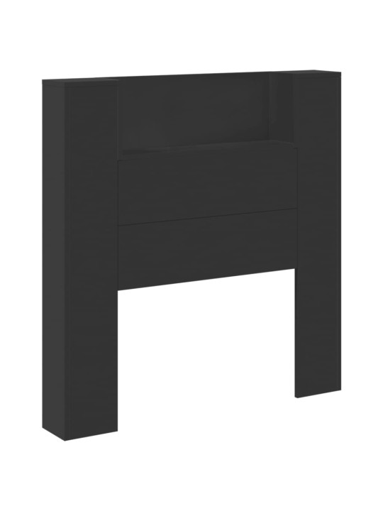 Galvgaļa skapis ar led, melns, 100x16,5x103,5 cm
