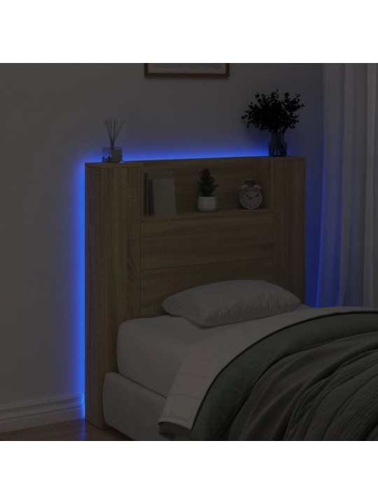 Galvgaļa skapis ar led, ozolkoka krāsa, 100x16,5x103,5 cm