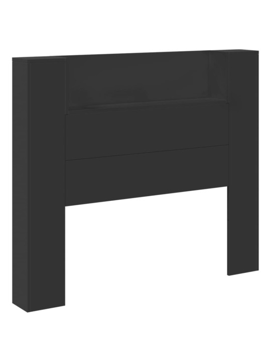 Galvgaļa skapis ar led, melns, 120x16,5x103,5 cm