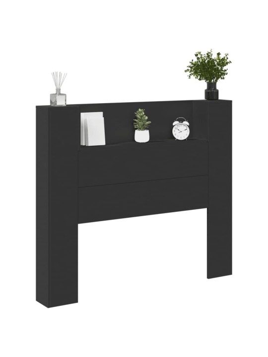 Galvgaļa skapis ar led, melns, 120x16,5x103,5 cm