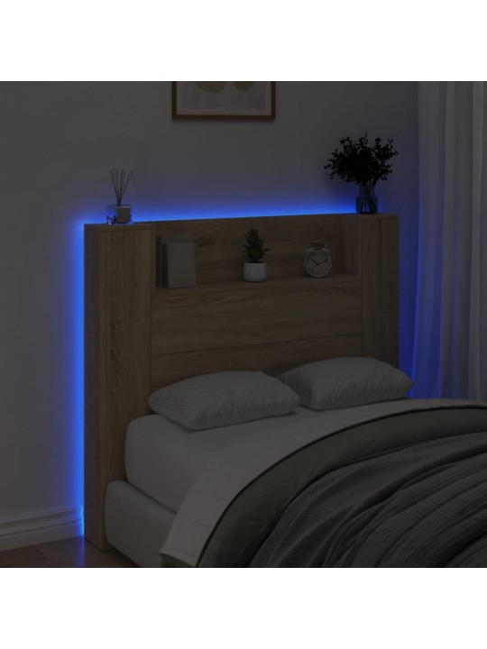 Galvgaļa skapis ar led, ozolkoka krāsa, 120x16,5x103,5 cm
