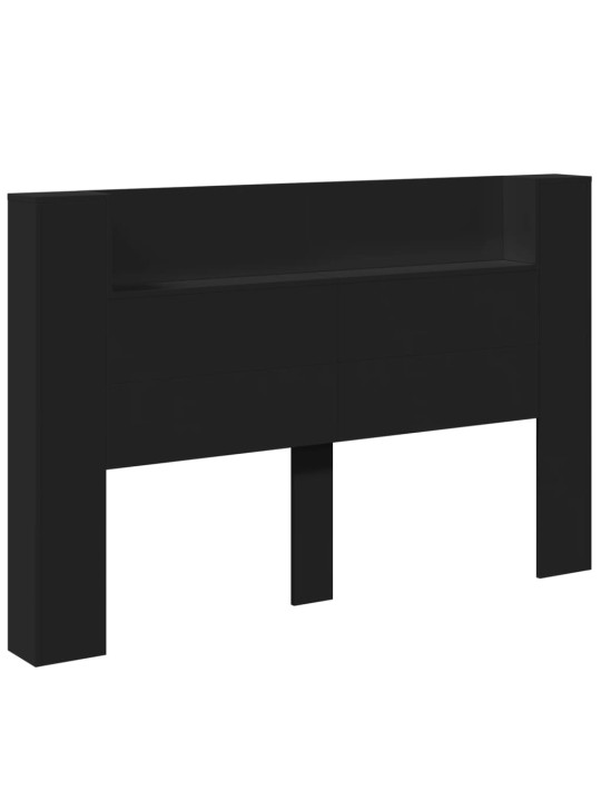 Galvgaļa skapis ar led, melns, 160x16,5x103,5 cm