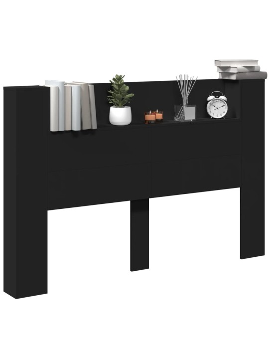 Galvgaļa skapis ar led, melns, 160x16,5x103,5 cm