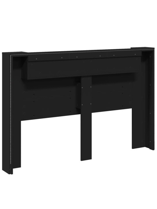 Galvgaļa skapis ar led, melns, 160x16,5x103,5 cm