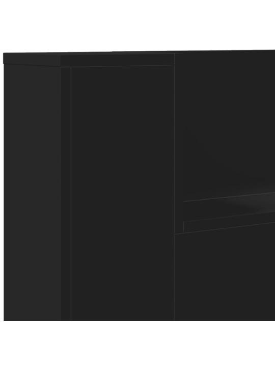 Galvgaļa skapis ar led, melns, 160x16,5x103,5 cm