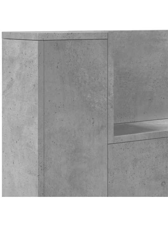 Galvgaļa skapis ar led, betona pelēks, 180x16,5x103,5 cm