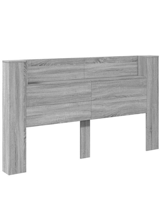 Galvgaļa skapis ar led, pelēka ozola, 180x16,5x103,5 cm