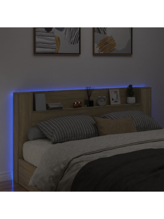 Galvgaļa skapis ar led, ozolkoka krāsa, 200x16,5x103,5 cm