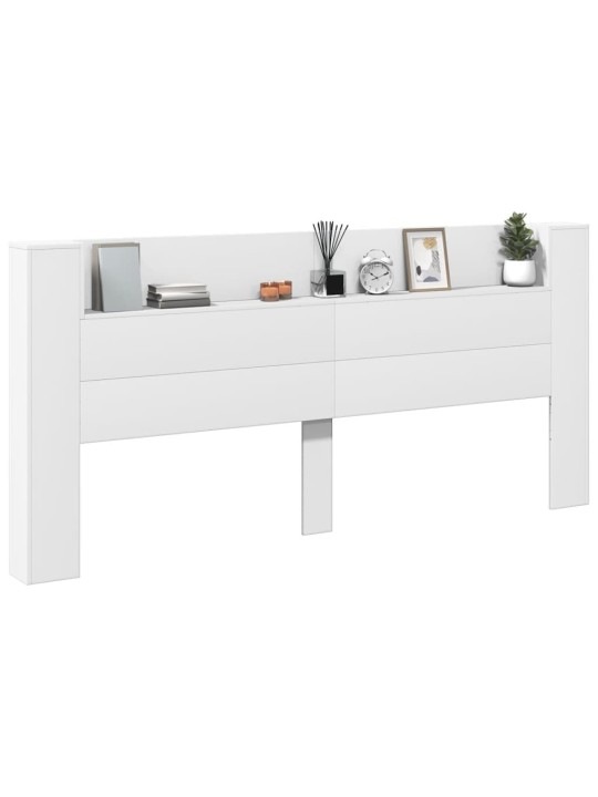 Galvgaļa skapis ar led, balts, 220x16,5x103,5 cm