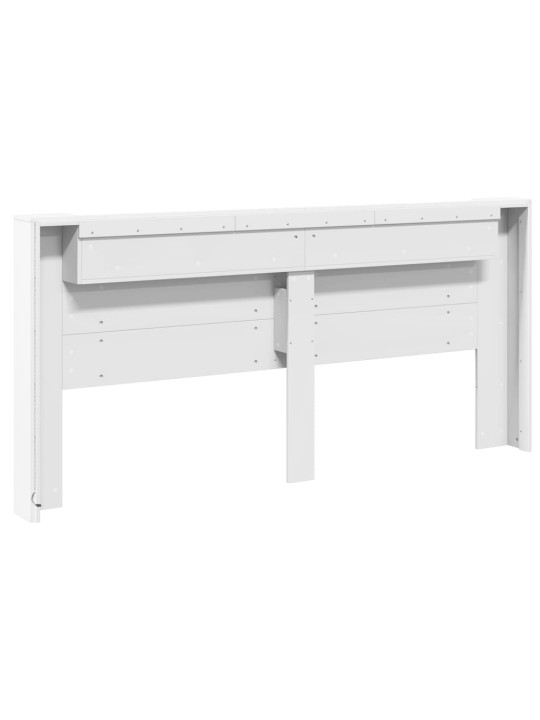 Galvgaļa skapis ar led, balts, 220x16,5x103,5 cm