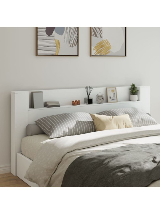 Galvgaļa skapis ar led, balts, 220x16,5x103,5 cm