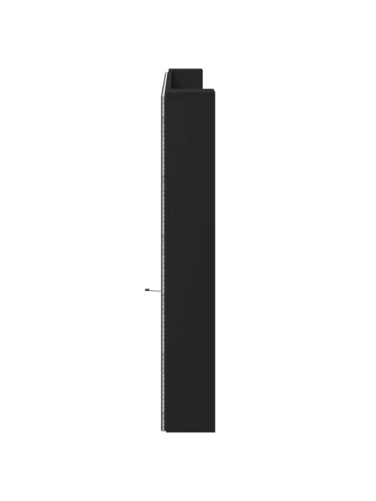Galvgaļa skapis ar led, melns, 220x16,5x103,5 cm