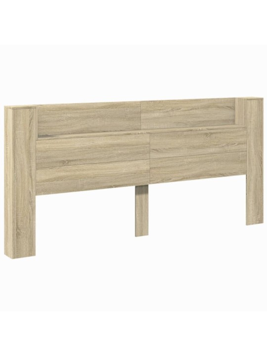 Galvgaļa skapis ar led, ozolkoka krāsa, 220x16,5x103,5 cm