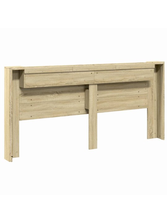 Galvgaļa skapis ar led, ozolkoka krāsa, 220x16,5x103,5 cm