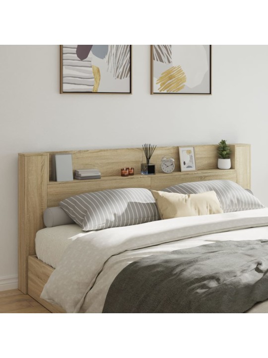 Galvgaļa skapis ar led, ozolkoka krāsa, 220x16,5x103,5 cm