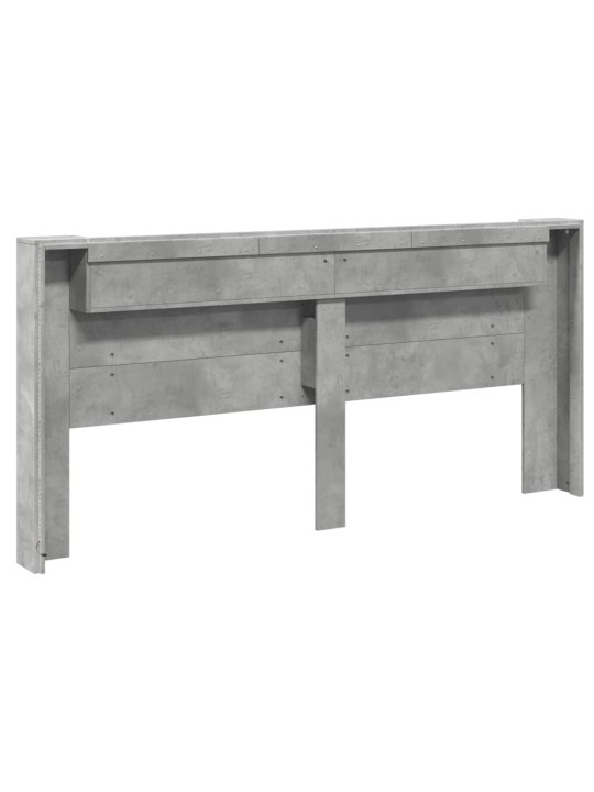 Galvgaļa skapis ar led, betona pelēks, 220x16,5x103,5 cm