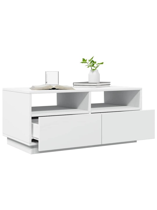 Kafijas galdiņš ar led, balts, 90x49x40 cm