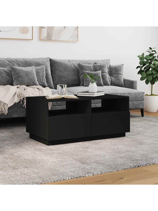 Kafijas galdiņš ar led, melns, 90x49x40 cm