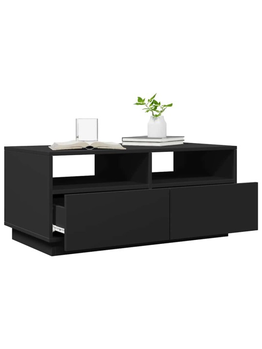 Kafijas galdiņš ar led, melns, 90x49x40 cm