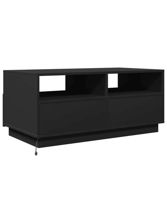 Kafijas galdiņš ar led, melns, 90x49x40 cm