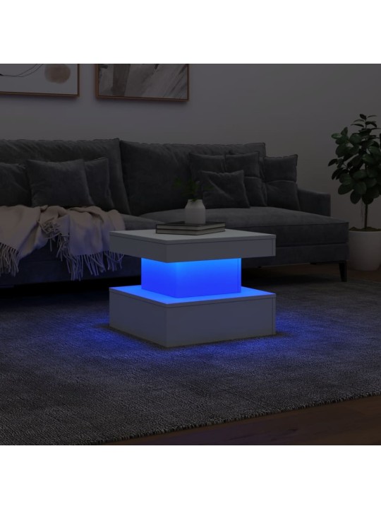 Kafijas galdiņš ar led, balts, 50x50x40 cm
