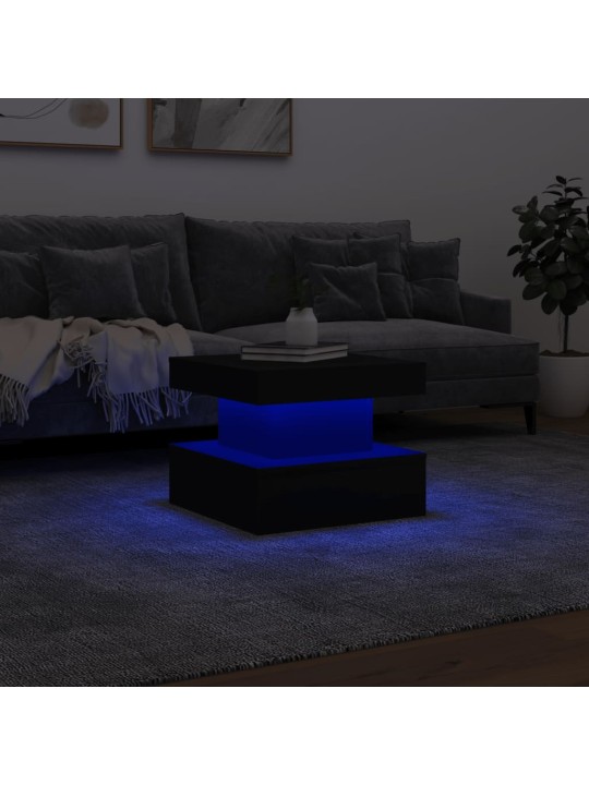 Kafijas galdiņš ar led, melns, 50x50x40 cm