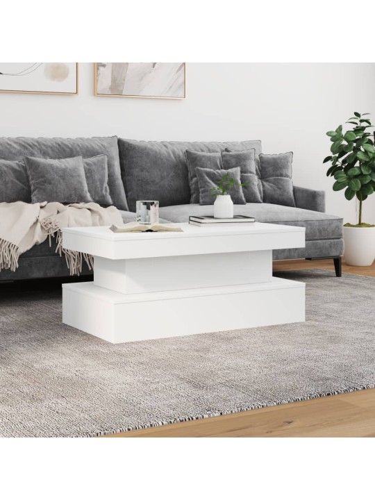 Kafijas galdiņš ar led, balts, 90x50x40 cm