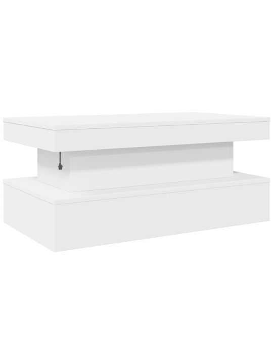 Kafijas galdiņš ar led, balts, 90x50x40 cm