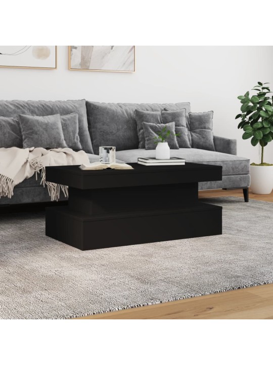 Kafijas galdiņš ar led, melns, 90x50x40 cm
