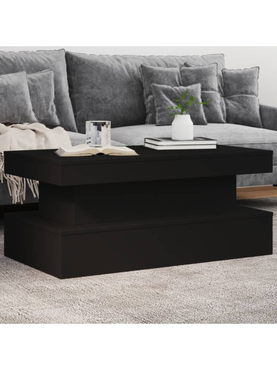 Kafijas galdiņš ar led, melns, 90x50x40 cm