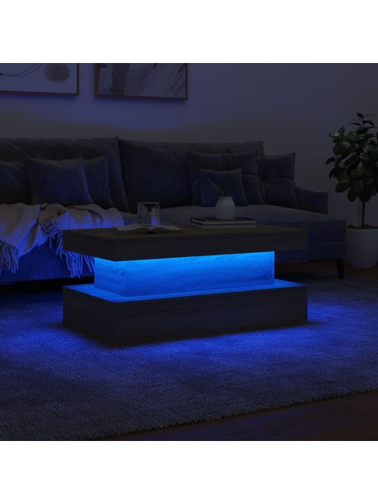 Kafijas galdiņš ar led, ozolkoka, 90x50x40 cm