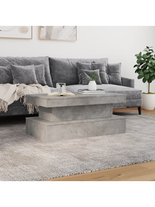Kafijas galdiņš ar led, betona pelēks, 90x50x40 cm
