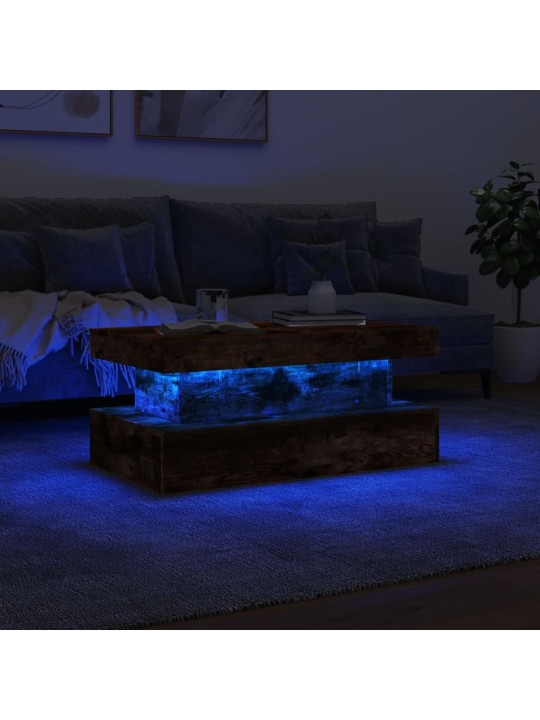 Kafijas galdiņš ar led, ozolkoka, 90x50x40 cm