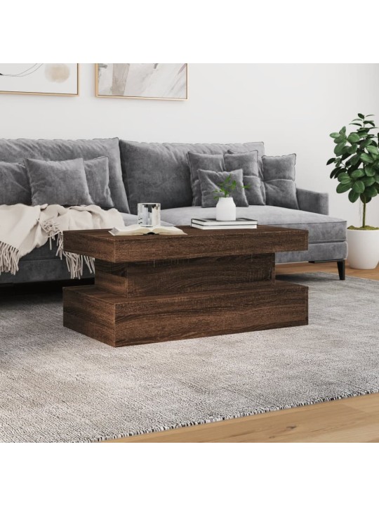 Kafijas galdiņš ar led, brūna koka, 90x50x40 cm