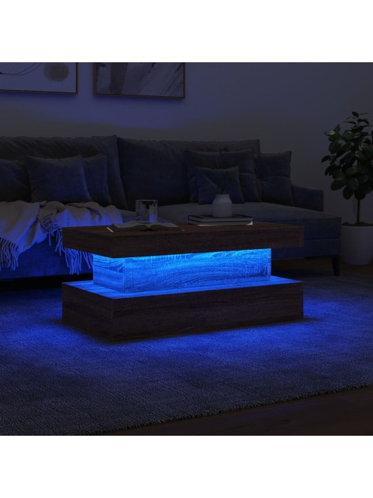 Kafijas galdiņš ar led, brūna koka, 90x50x40 cm