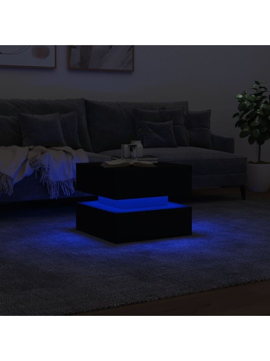 Kafijas galdiņš ar led, melns, 50x50x40 cm