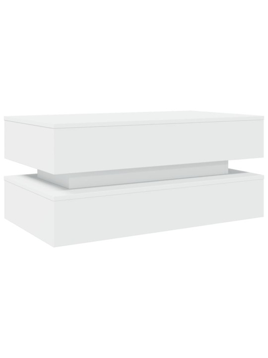 Kafijas galdiņš ar led, balts, 90x50x40 cm