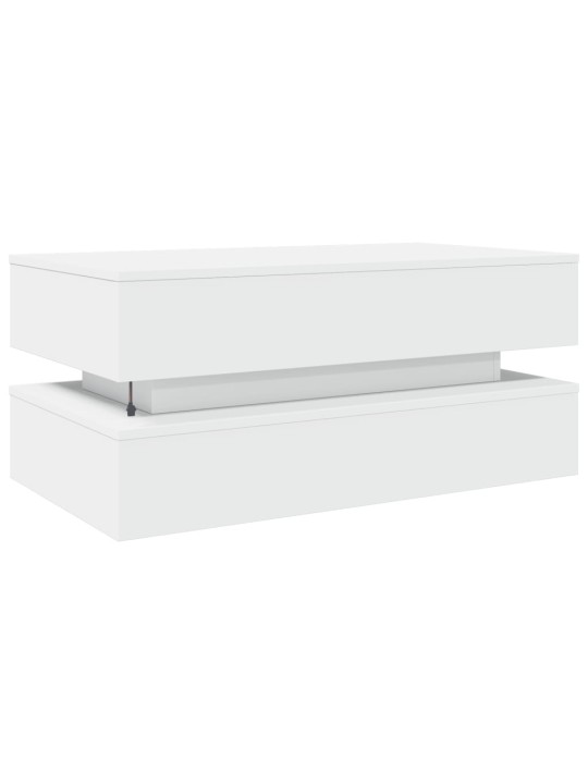 Kafijas galdiņš ar led, balts, 90x50x40 cm