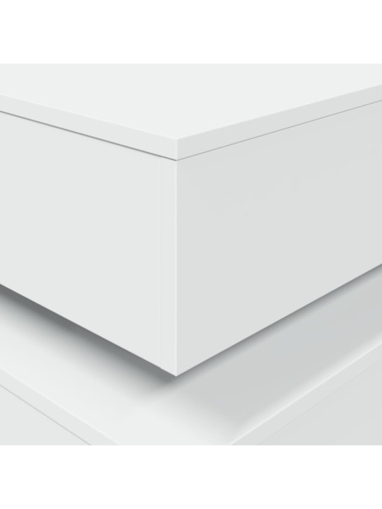 Kafijas galdiņš ar led, balts, 90x50x40 cm