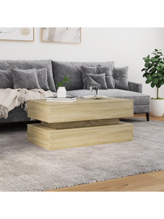 Kafijas galdiņš ar led, ozolkoka, 90x50x40 cm