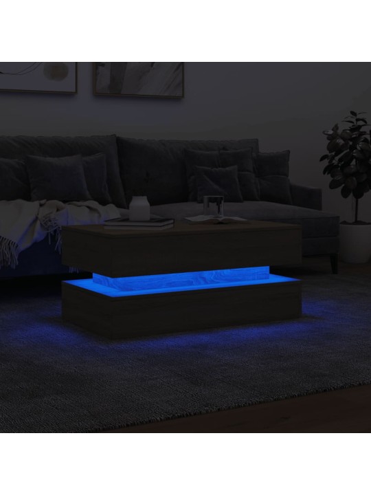 Kafijas galdiņš ar led, ozolkoka, 90x50x40 cm