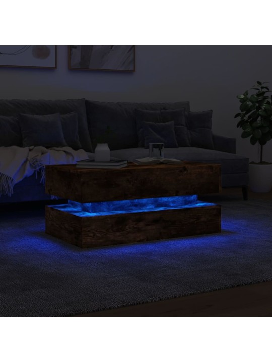 Kafijas galdiņš ar led, ozolkoka, 90x50x40 cm