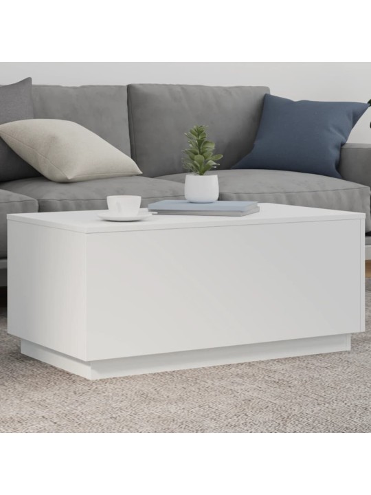 Kafijas galdiņš ar led, balts, 90x50x40 cm