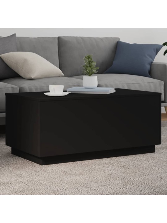 Kafijas galdiņš ar led, melns, 90x50x40 cm